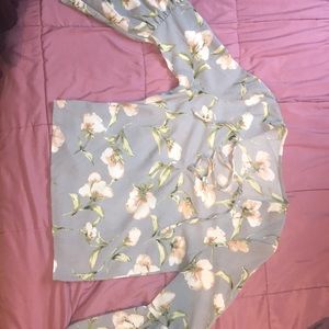 Lilac flowered blouse